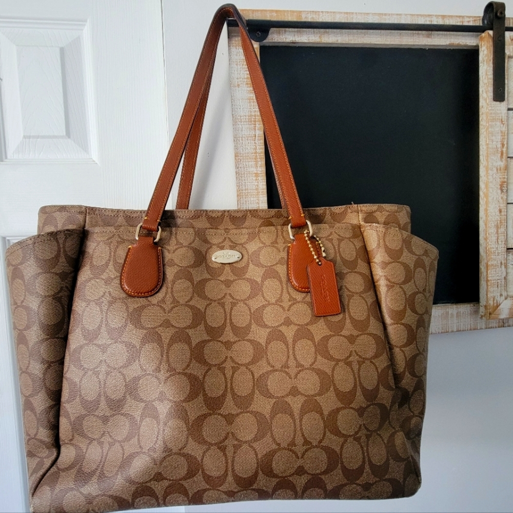 Coach Signature Diaper Bag/Travel Bag